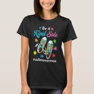 Be A Kind Sole Autism Boy Girl Puzzle T-Shirt
