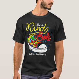 Be A Kind Sole Cute Autism Awareness Month Puzzle T-Shirt