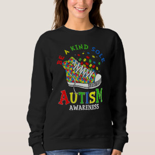 Be A Kind Sole Rainbow Trendy Puzzle Shoes Autism Sweatshirt