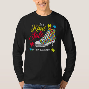 Be A Kind Sole Rainbow Trendy Puzzle Shoes Autism T-Shirt