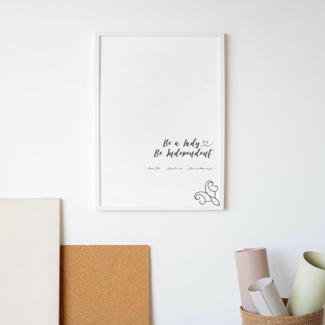 Be A Lady Be Independant Feminist RBG Quote Poster (Creator Uploaded)