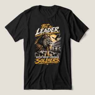 Be a Leader Crowned Lion Chess King Design Tri-Blend Shirt