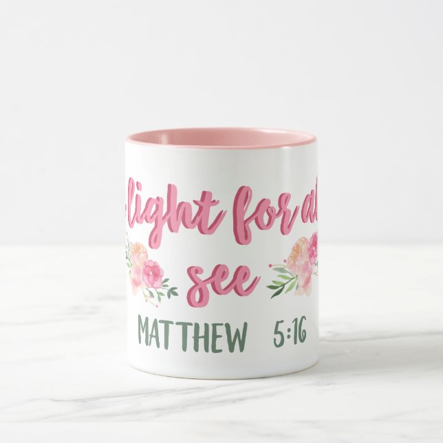 Be A Light For All To See Scipture // Bible Verse Mug (Center)
