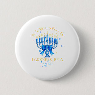 Be A Light Happy Hanukkah Menorah Jewish Gift _5 6 Cm Round Badge
