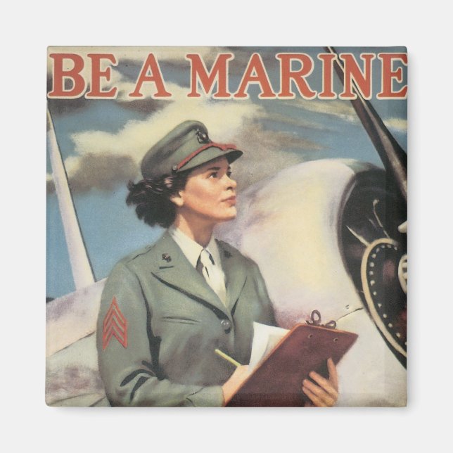 Be a Marine - Free a Marine to Fight Magnet (Front)