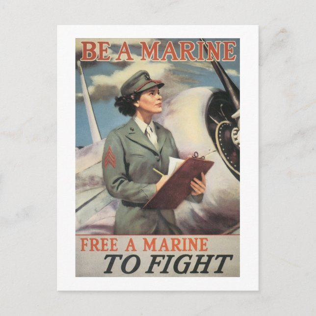 Be a Marine - Free a Marine to Fight Postcard (Front)