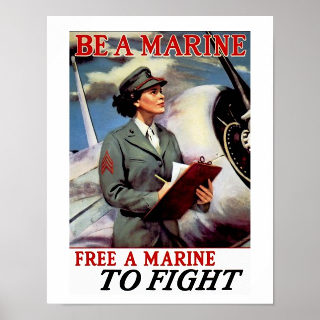 Be a Marine - Free a Marine to Fight Poster (Front)