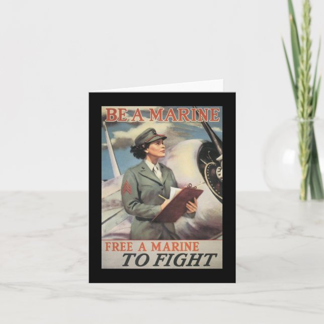 Be A Marine World War II Card (Front)