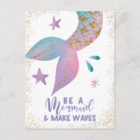 Be a Mermaid and Make Waves Positive Quote