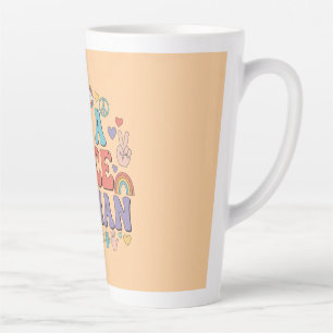 Be a Nice Human – Kindness Rainbow Peace Quote Latte Mug