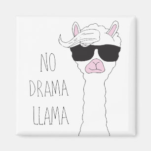 Be a No Drama Llama Art Cartoon Art Magnet