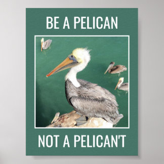 Be a Pelican, Not a Pelican't Motivational Poster