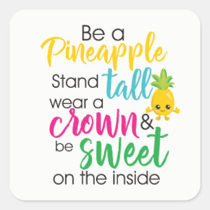 Be a pineapple fun word art sticker