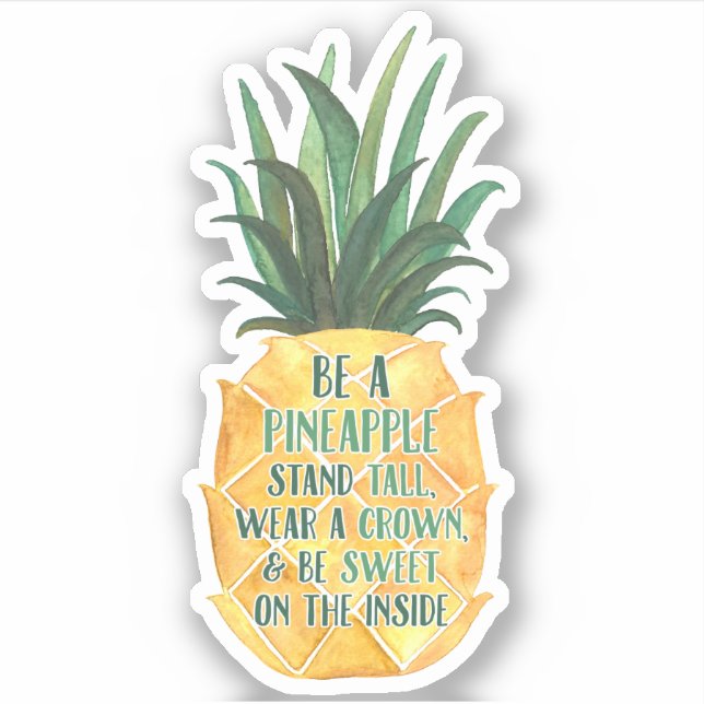 Be a Pineapple Kiss-Cut Stickers (Front)