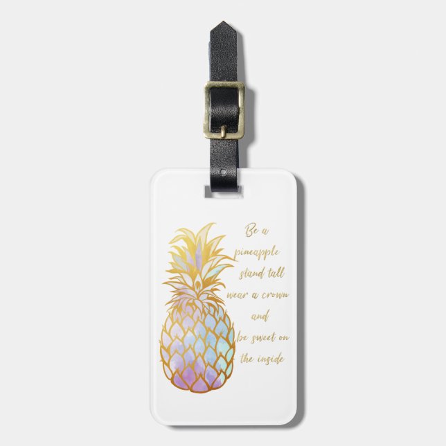 Be A Pineapple Luggage Tag (Front Vertical)