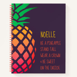 Be a Pineapple   Purple Notebook