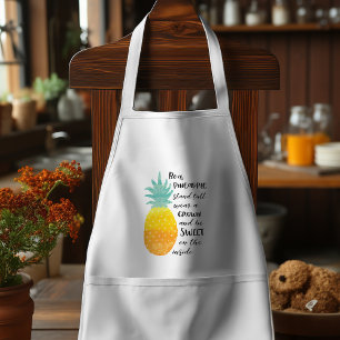 Be A Pineapple Typography Quote Standard Apron