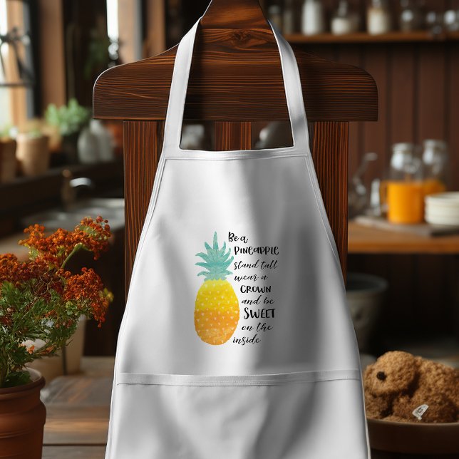 Be A Pineapple Typography Quote Standard Apron (Creator Uploaded)