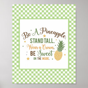 Be A Pineapple Word Art  Poster