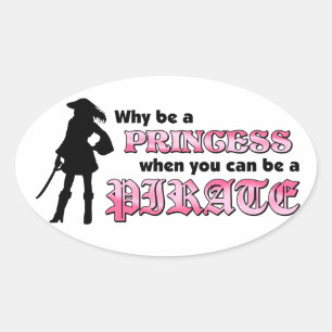 Be a Pirate Oval Sticker