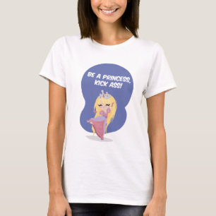 Be a princess, kick ass! - Spaghetti Strap T-Shirt