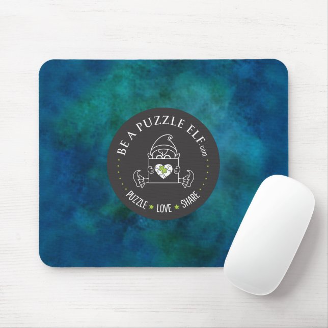 Be A Puzzle Elf — Water Bottle /Tumbler Mouse Mat (With Mouse)