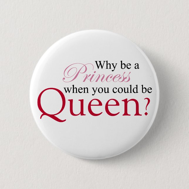 Be A Queen 6 Cm Round Badge (Front)