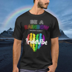 Be A Rainbow Discover Yourself PrideVibe Front T-Shirt