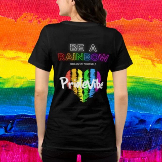 Be A Rainbow Discover Yourself PrideVibe Logo Tri-Blend Shirt (Creator Uploaded)