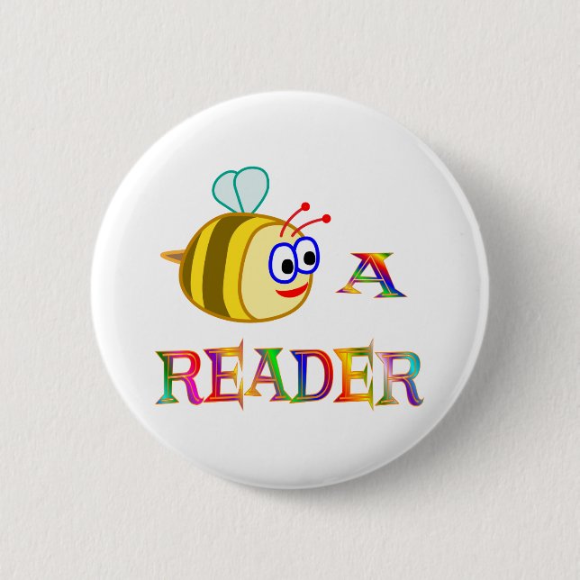 Be a Reader 6 Cm Round Badge (Front)