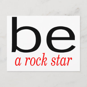 Be A Rock Star Postcard