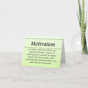 Be a Source of Motivation for Others Card