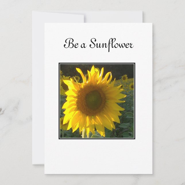 Be a Sunflower – Inspirational Christian Flat Card (Front)