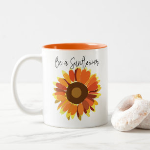 Be a Sunflower Two-Tone Coffee Mug