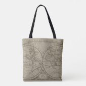Be a Traveller Not a Tourist Map Typography Quote Tote Bag (Back)