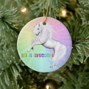 Be A Unicorn Ceramic Tree Decoration