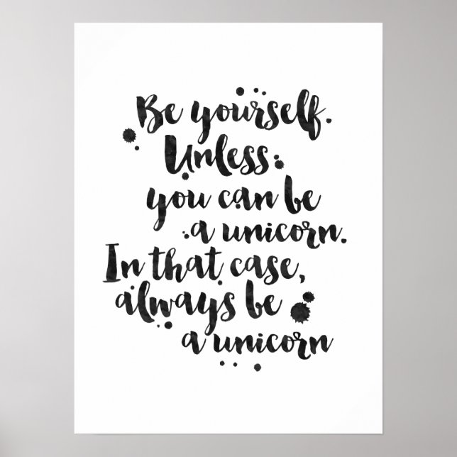 Be a Unicorn - Inspirational Poster (Front)