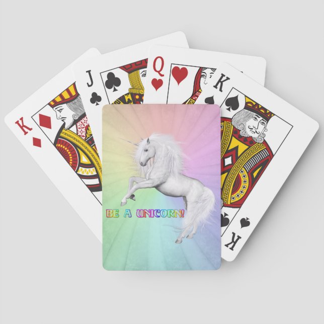 Be A Unicorn Playing Cards (Back)