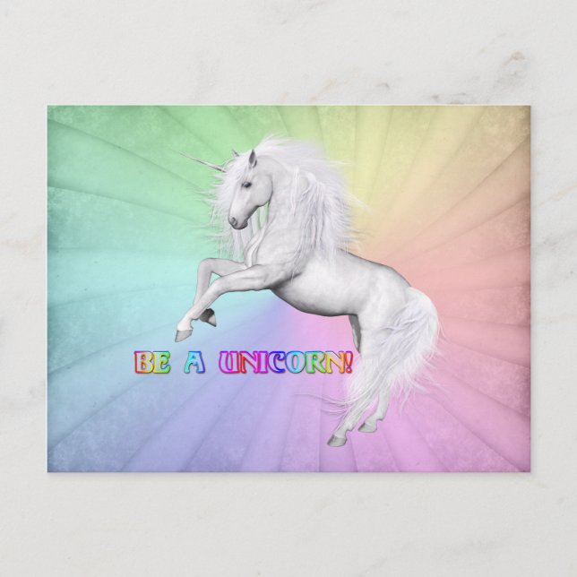 Be A Unicorn Postcard (Front)