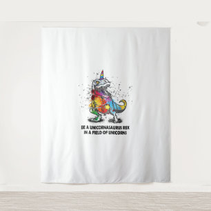 Be A Unicornasaurus Rex In A Field Of Unicorns kid Tapestry
