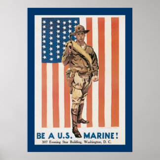 Be A US Marine! Poster