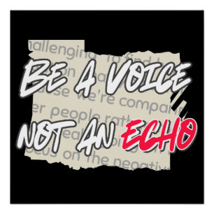 Be a Voice, Not an echo.w Poster