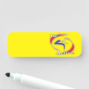 Be Active Name Tag