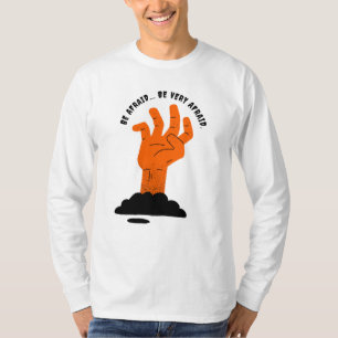 Be Afraid - Creepy Orange Hand Halloween Men's T-Shirt