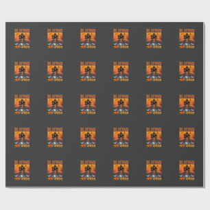Be Afraid Haunted House Halloween Design Wrapping Paper