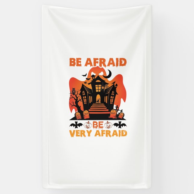 Be Afraid Very Halloween Haunted House Pumpkins_1 Banner (Vertical)
