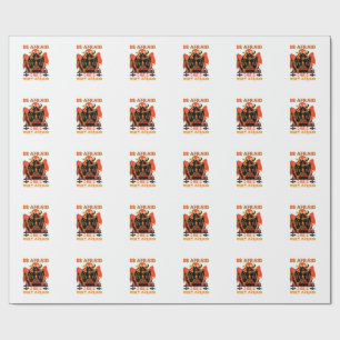 Be Afraid Very Halloween Haunted House Pumpkins_1 Wrapping Paper