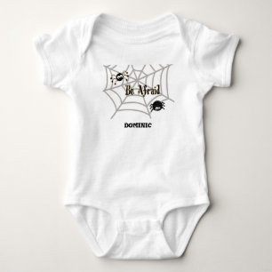Be Afraid with Not So Scary Spiders Personalised Baby Bodysuit
