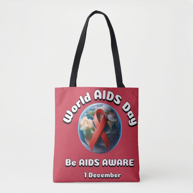 Be AIDS Aware. World AIDS Day. Tote Bag (Front)