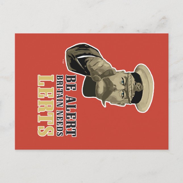 Be Alert Postcard (Front)